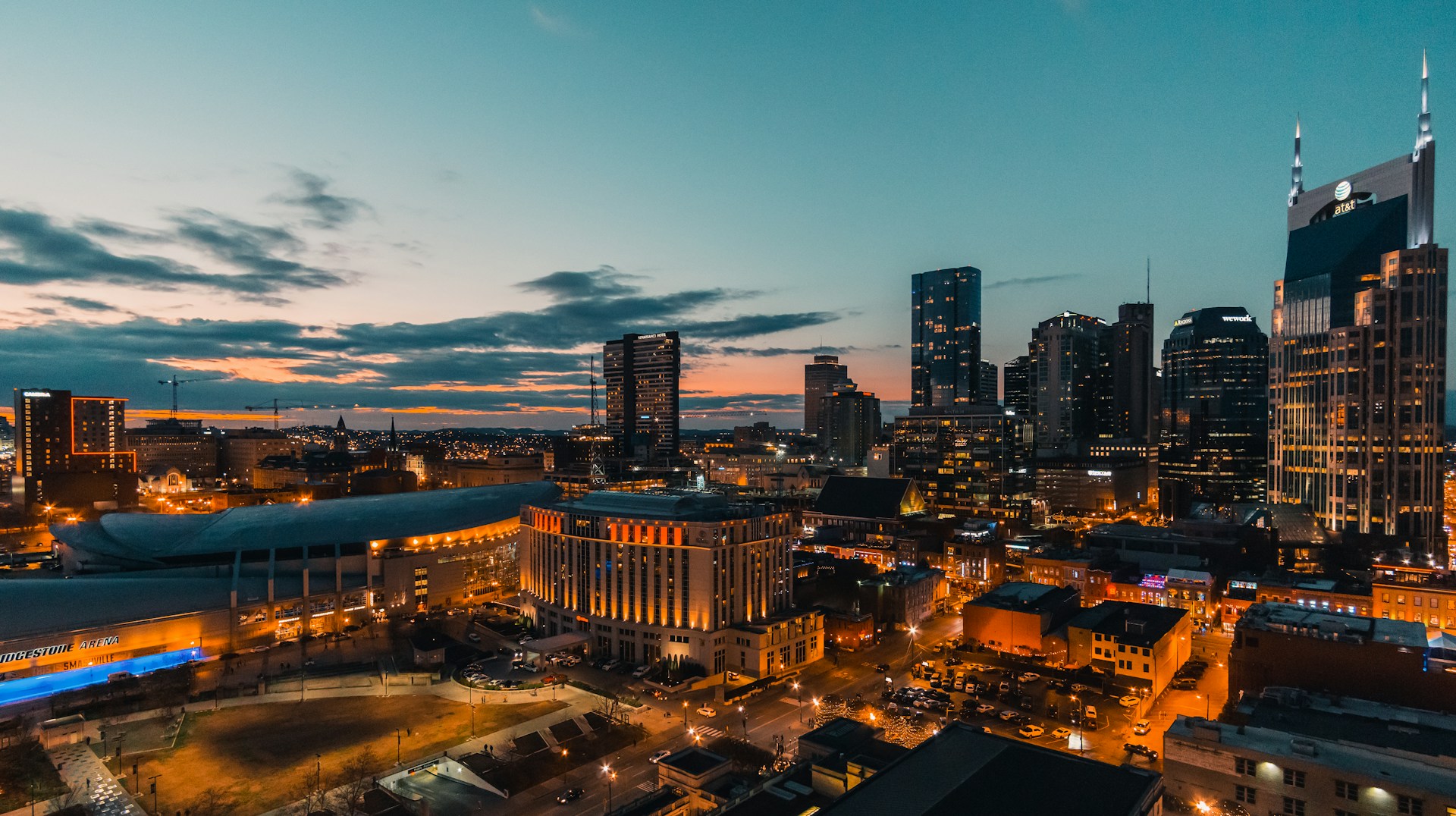 Aerial view of Nashville, TN