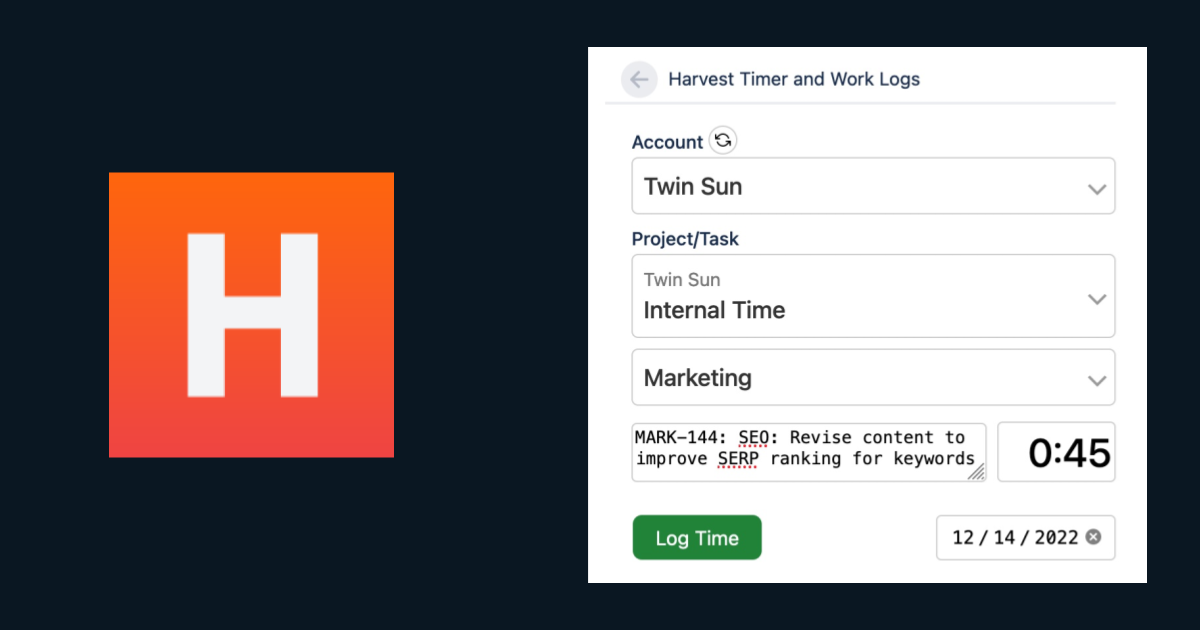 Harvest Timer and Work Logs for Jira Cloud